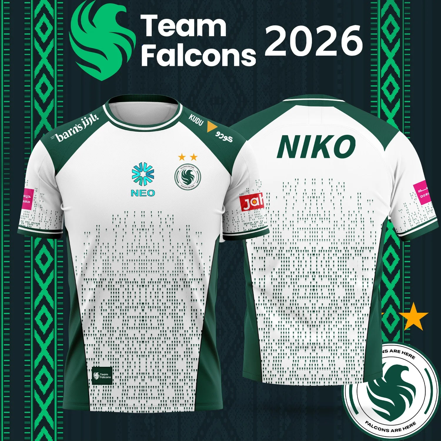 Esports Gaming Sleeve - Familien-Matching 2026 Team Falcons NIKO Esports