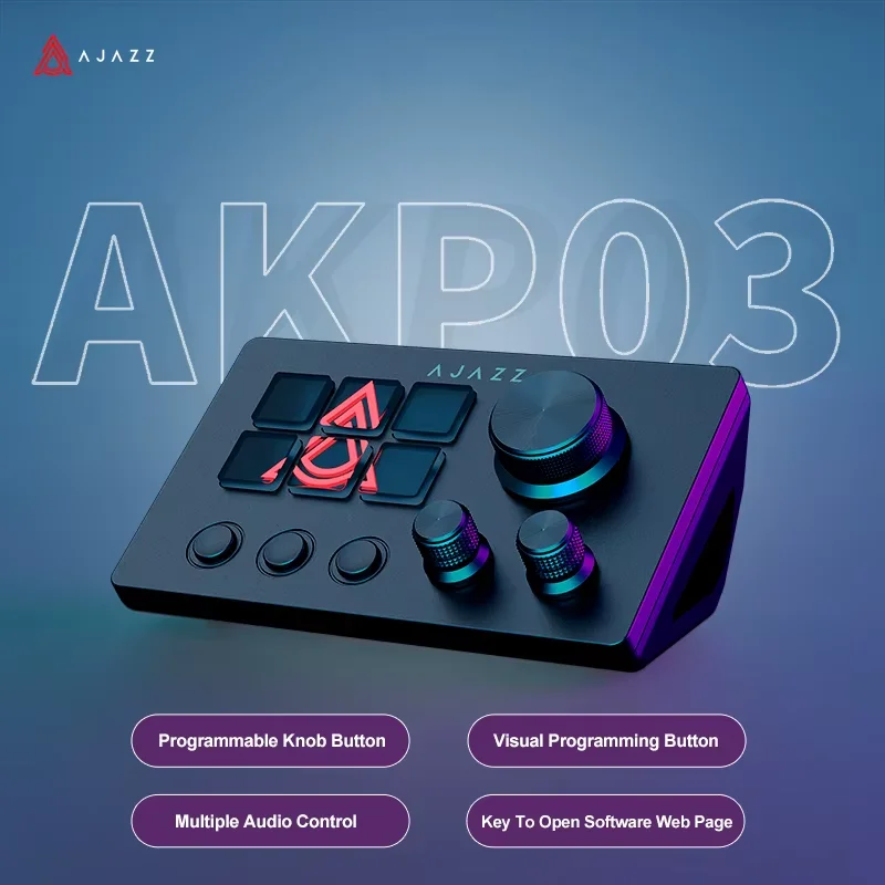 Elgato Stream Deck - Ajazz AKP03E/153E Desktop-Helfer Schreibtisch-Konsolen-Controller Programmierbare Makro-Anpassbare