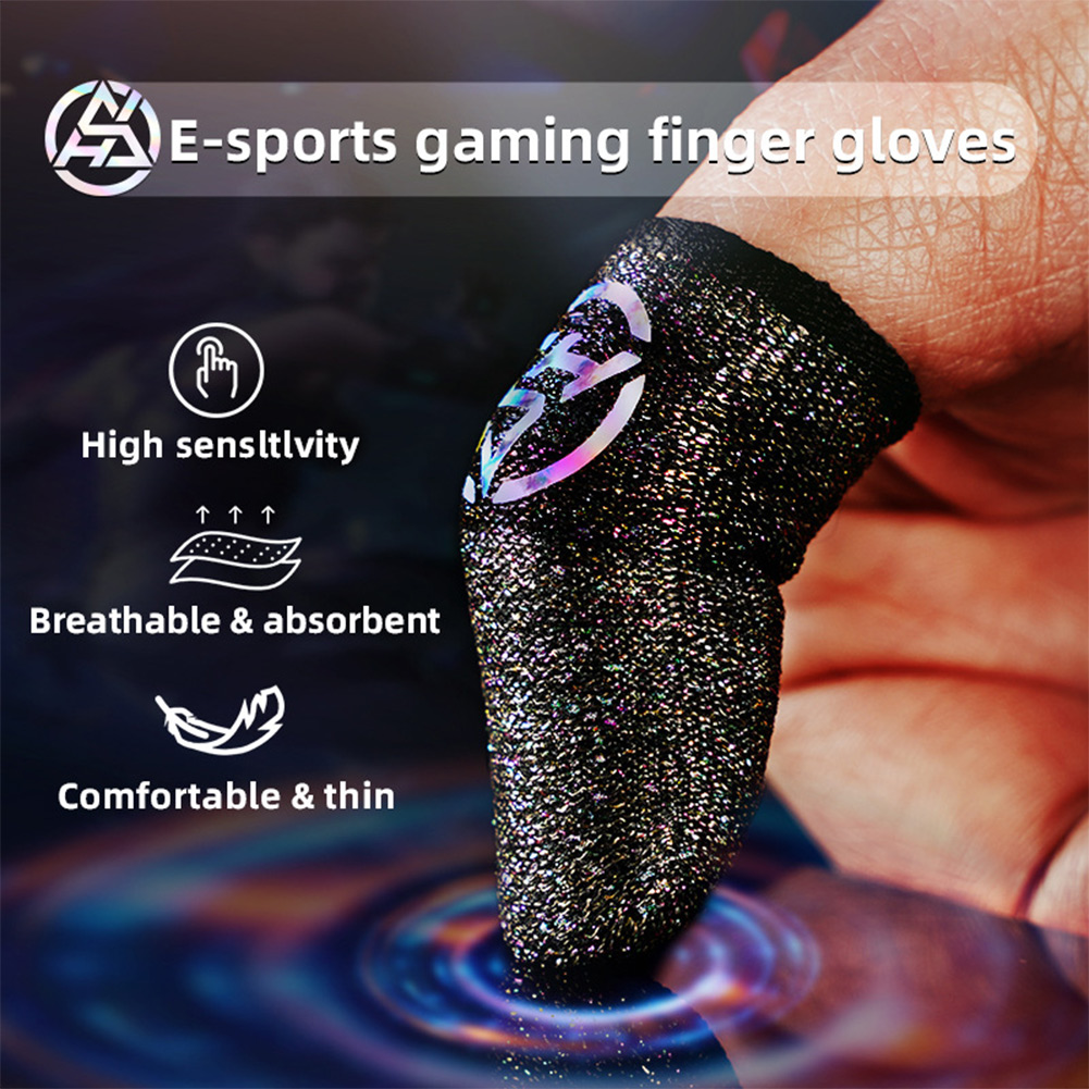Esports Gaming Finger Sleeve - Gaming-Daumenhüllen aus Silberfaser, atmungsaktive Fingerspitzenabdeckungen für